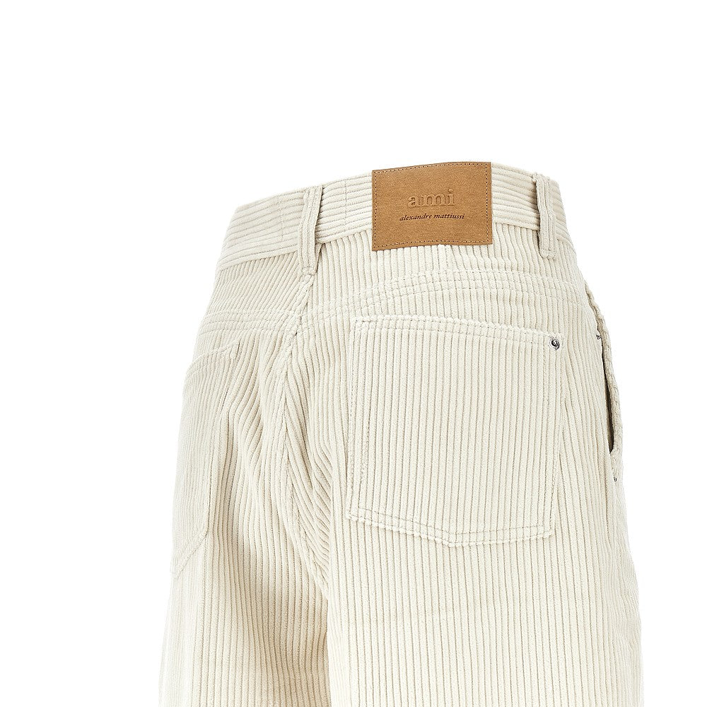 Pantalone Large Fit in velluto a coste