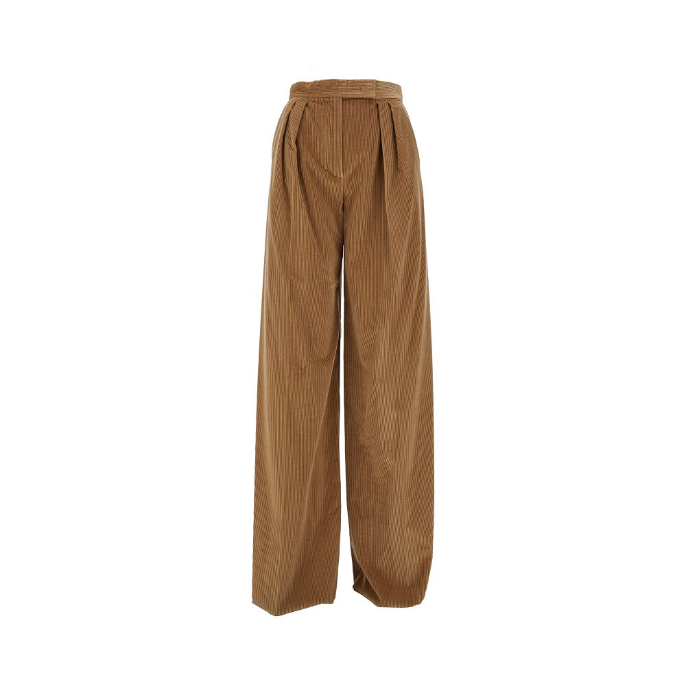Pantalone a gamba ampia in velluto