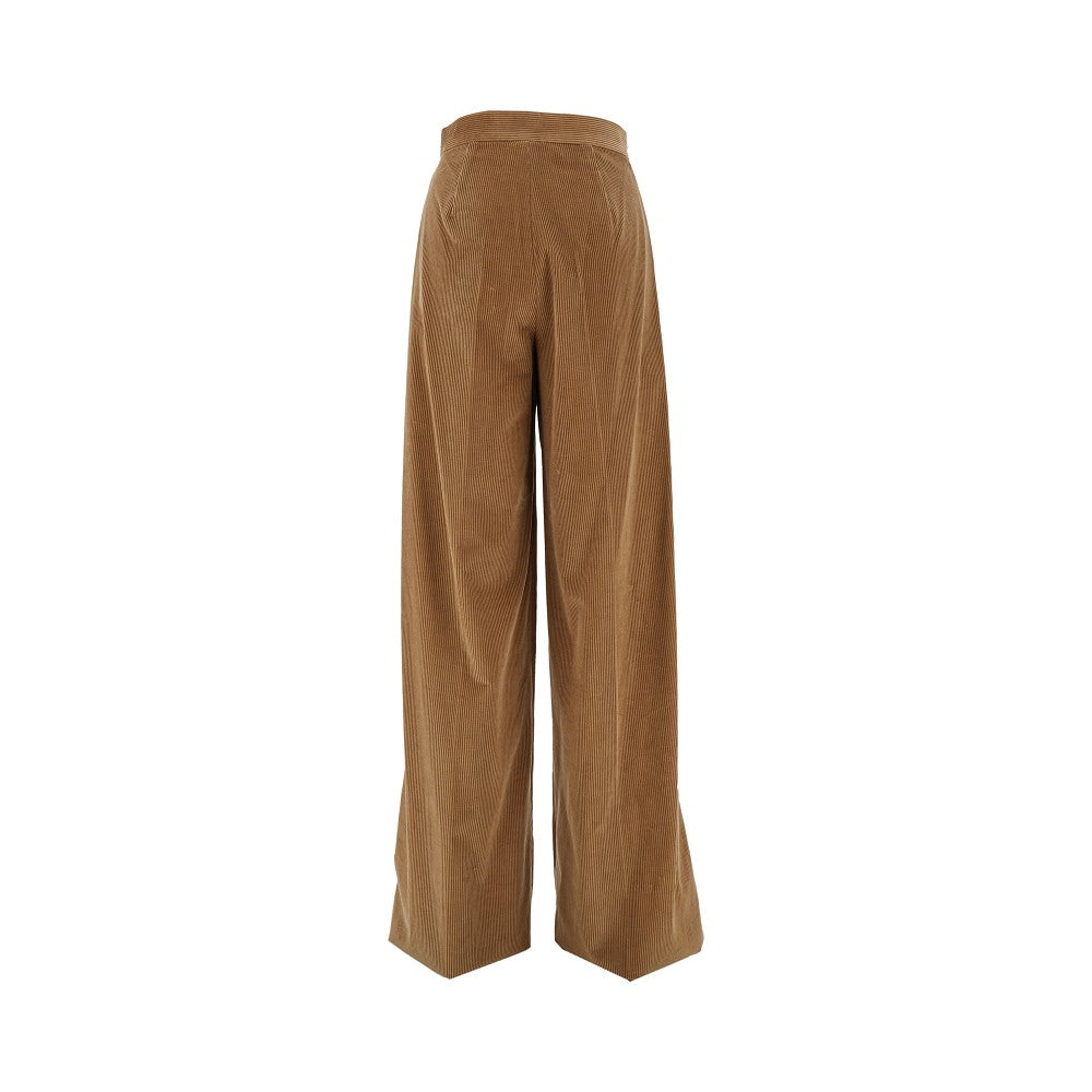 Pantalone a gamba ampia in velluto