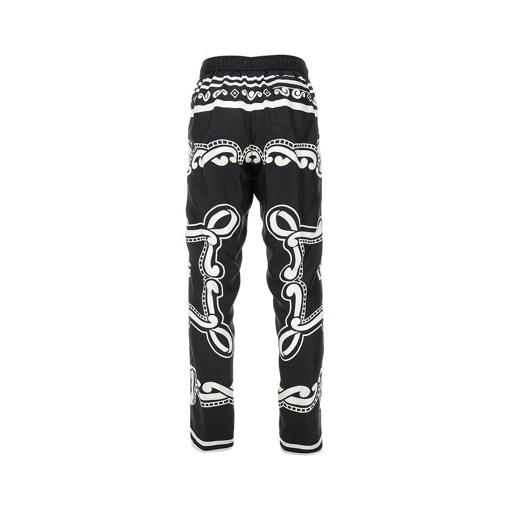 Pantalone pyjama in seta stampa Bandana
