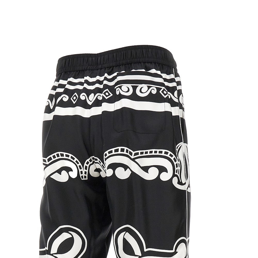 Bandana print silk pyjama pants
