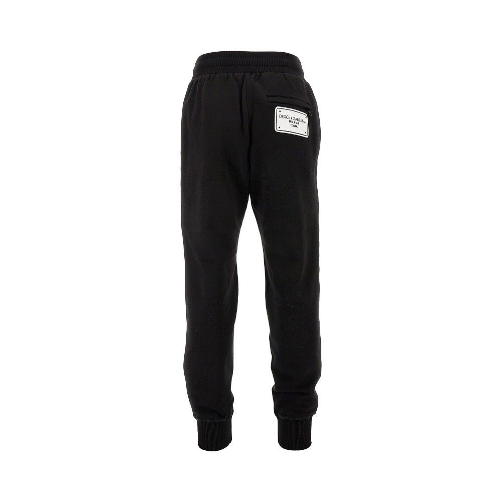 Joggers in cotone con patch logo