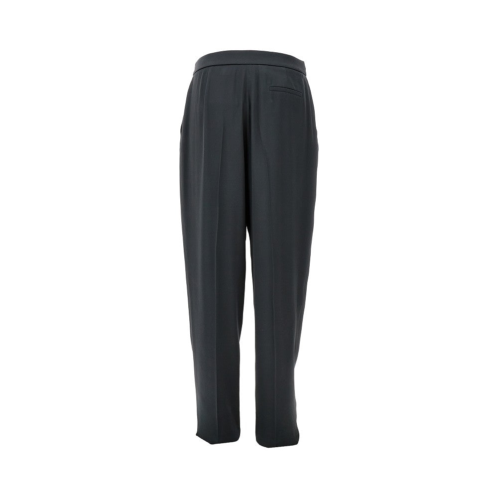 Pantalone in raso di seta con pinces