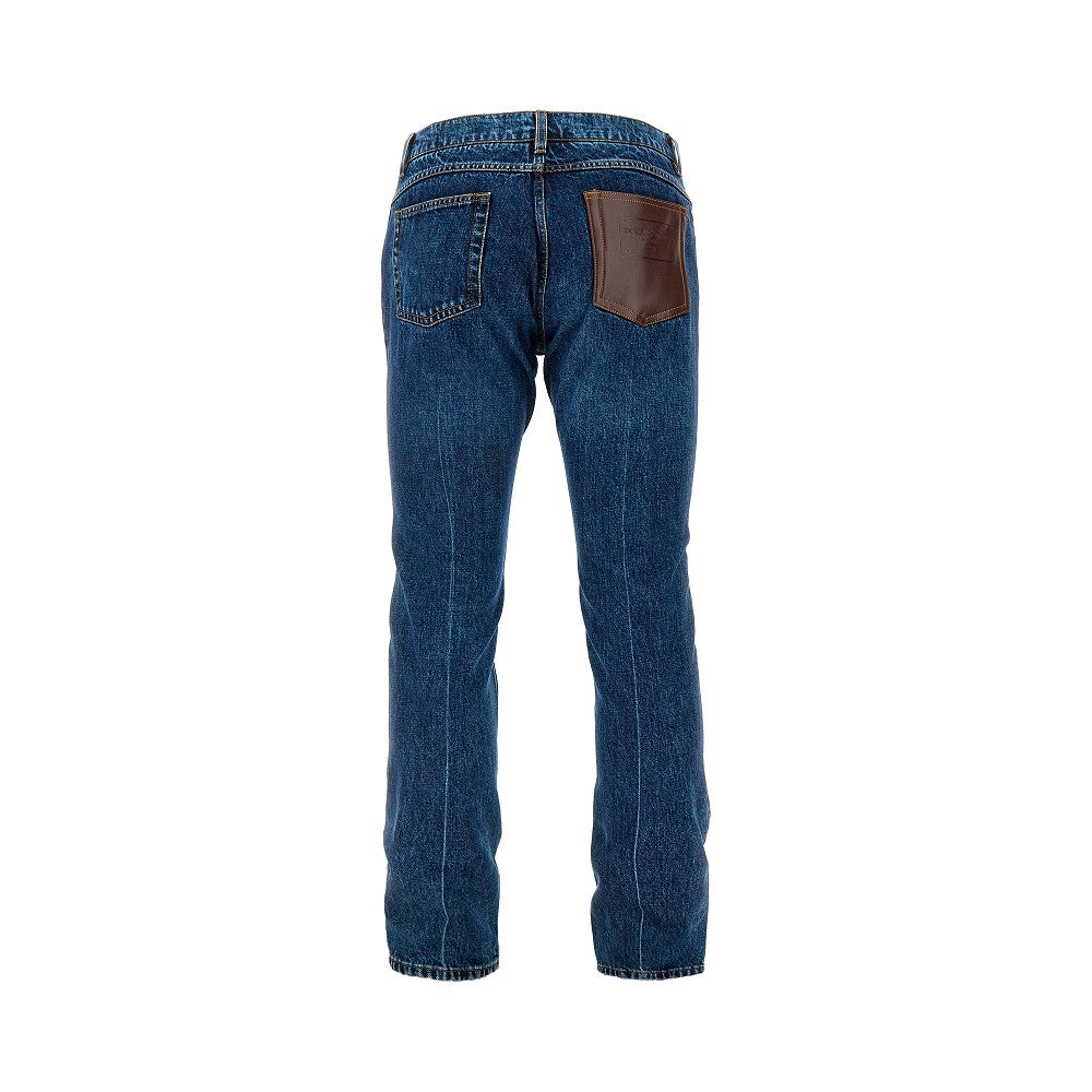 Regular Fit jeans with leather pocket