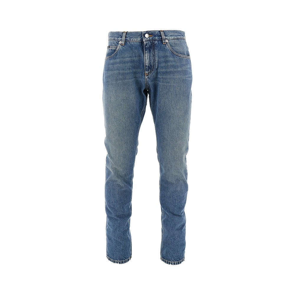 Regular Fit jeans with logo plate