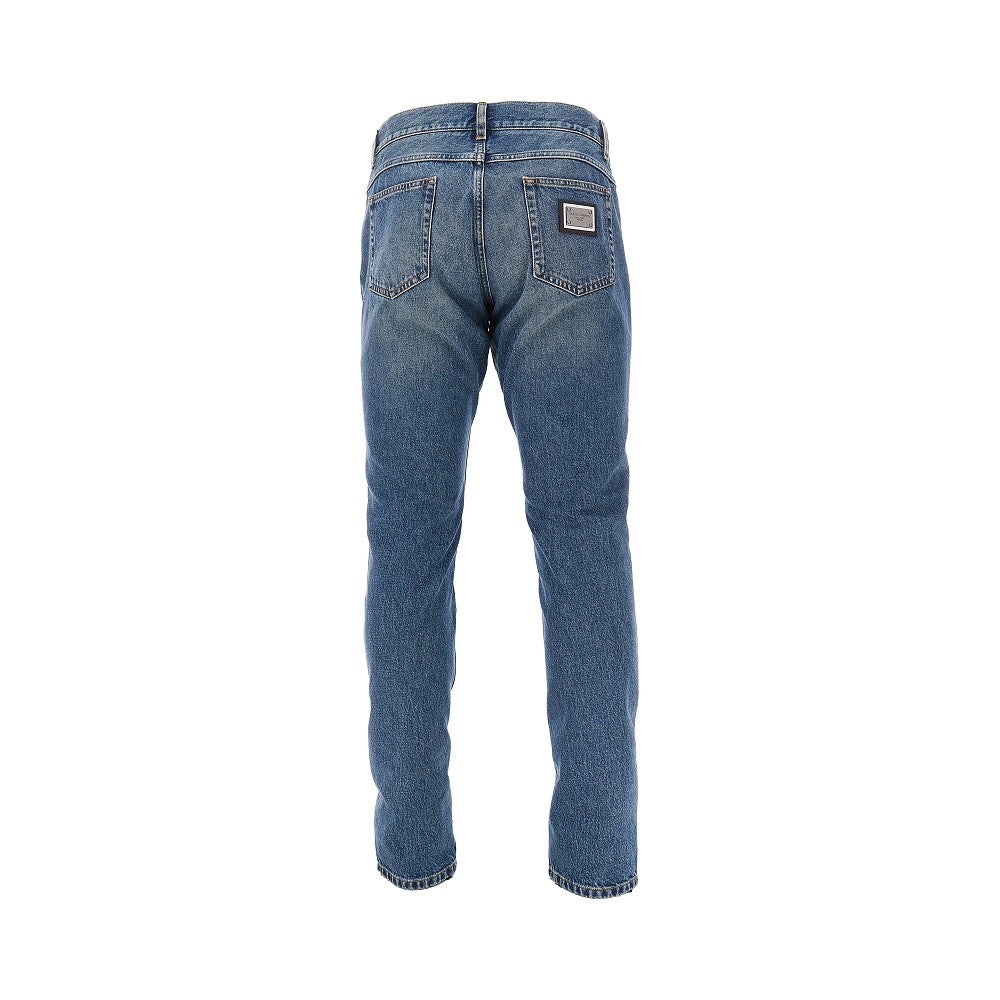 Regular Fit jeans with logo plate