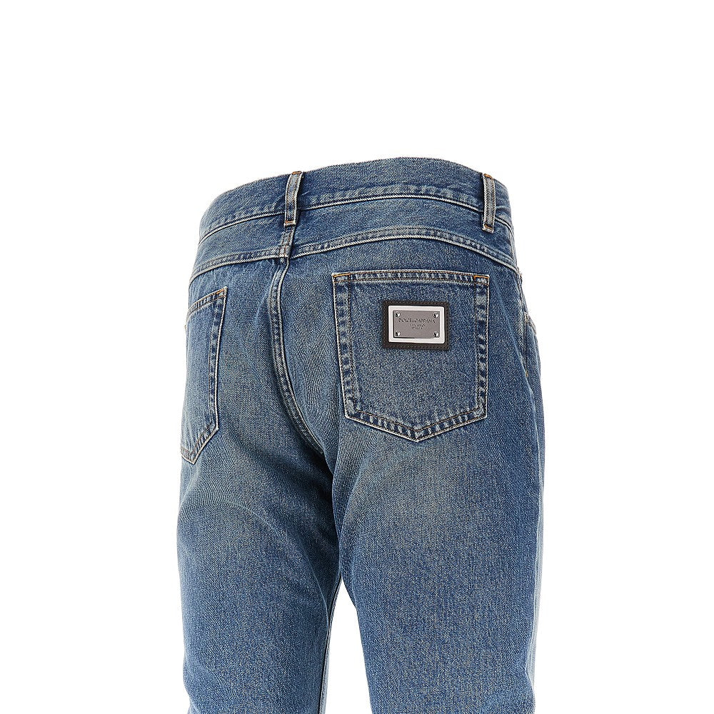 Regular Fit jeans with logo plate