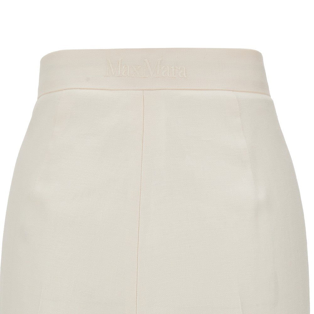 Pantalone sartoriale a gamba ampia in lino