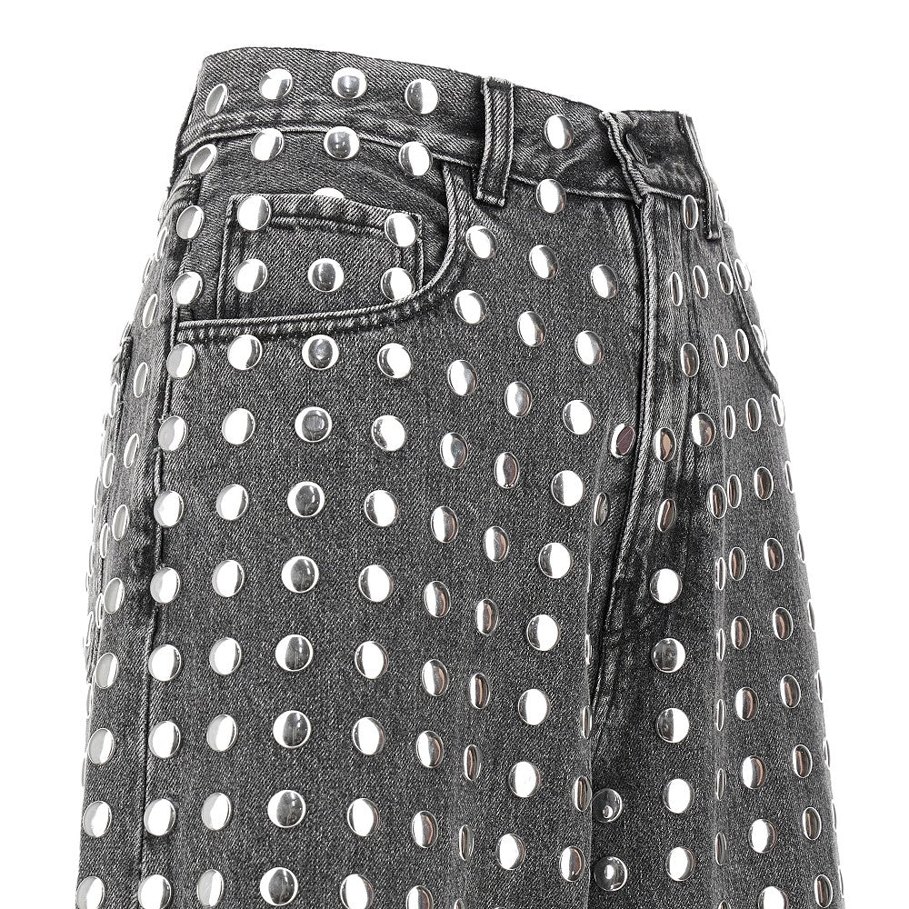 Studded 'Belle' denim bermuda shorts