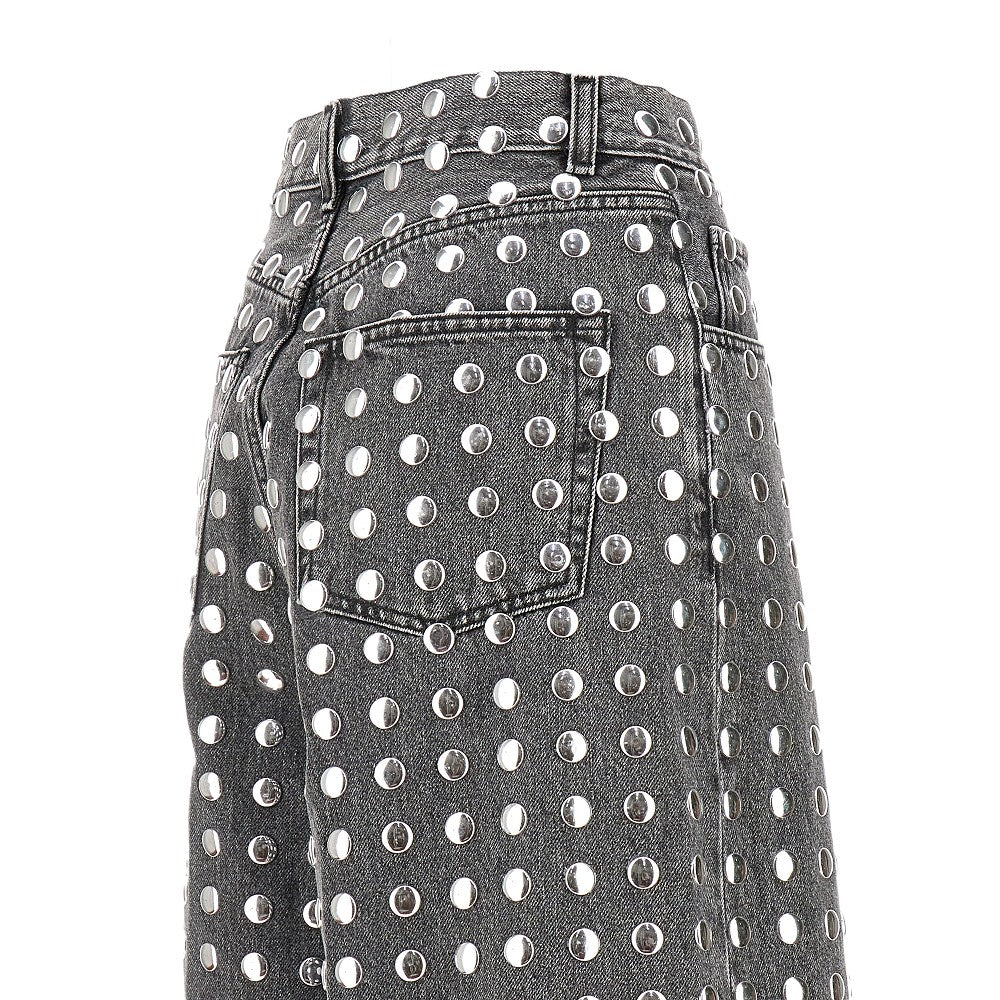 Studded 'Belle' denim bermuda shorts