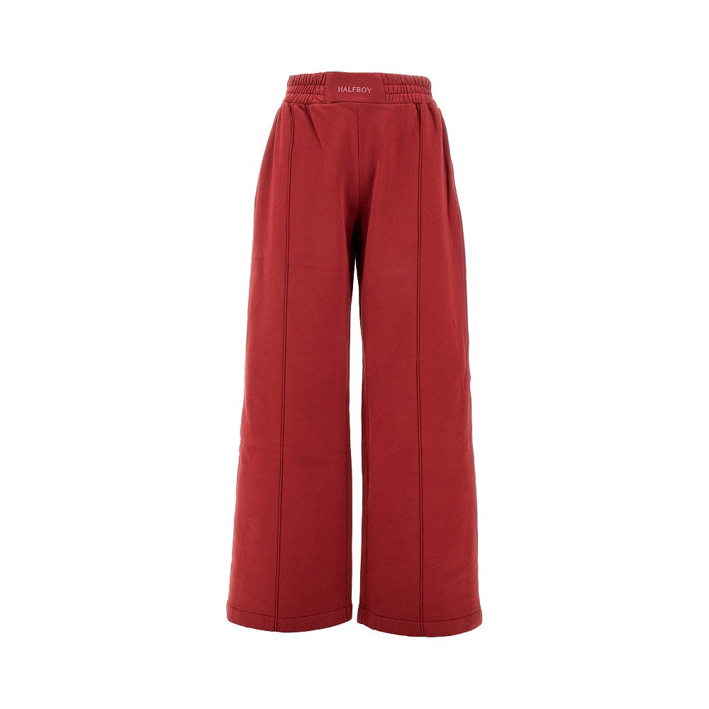 Joggers a gamba ampia in cotone