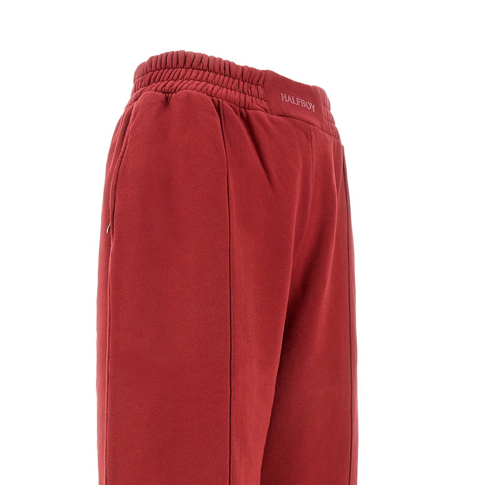 Joggers a gamba ampia in cotone