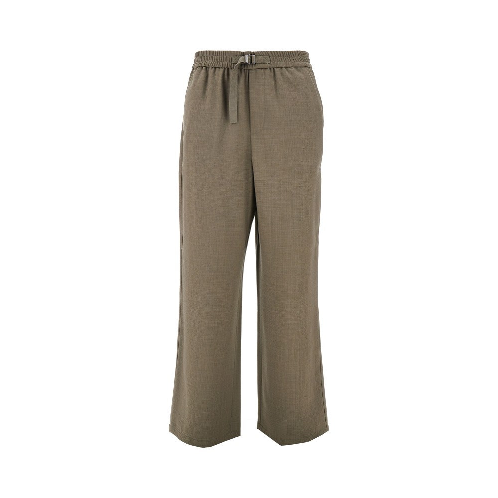 Pantalone in lana con vita elasticizzata