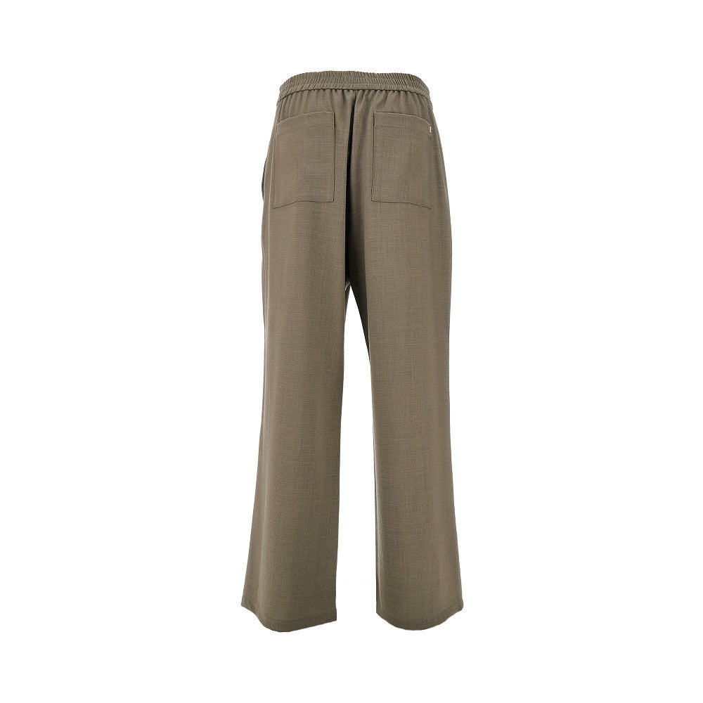Pantalone in lana con vita elasticizzata