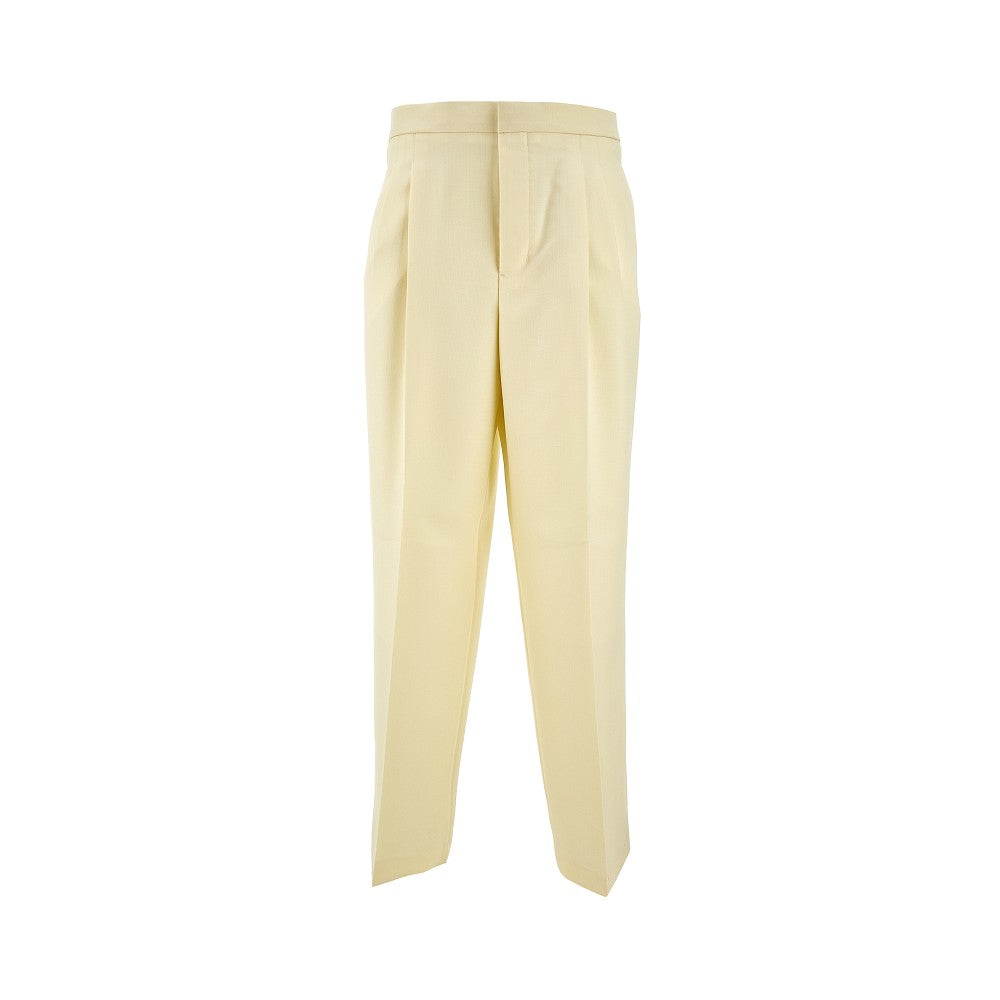 Pantalone a gamba ampia in lana