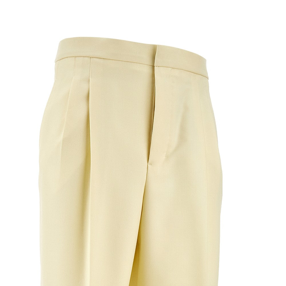 Pantalone a gamba ampia in lana