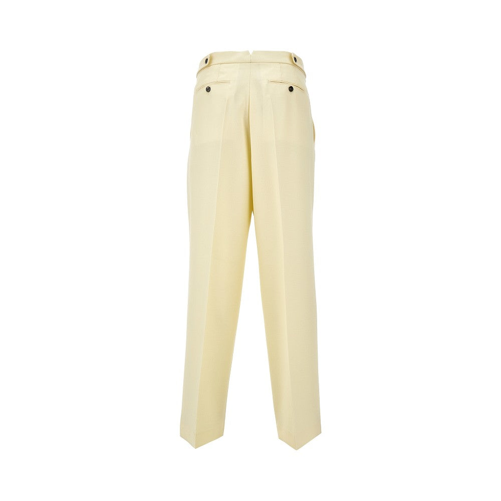 Pantalone a gamba ampia in lana