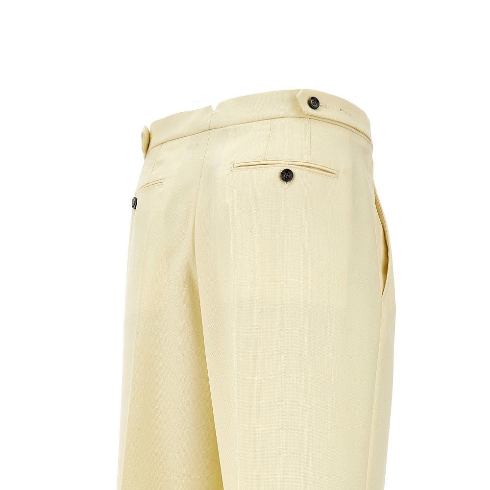 Pantalone a gamba ampia in lana