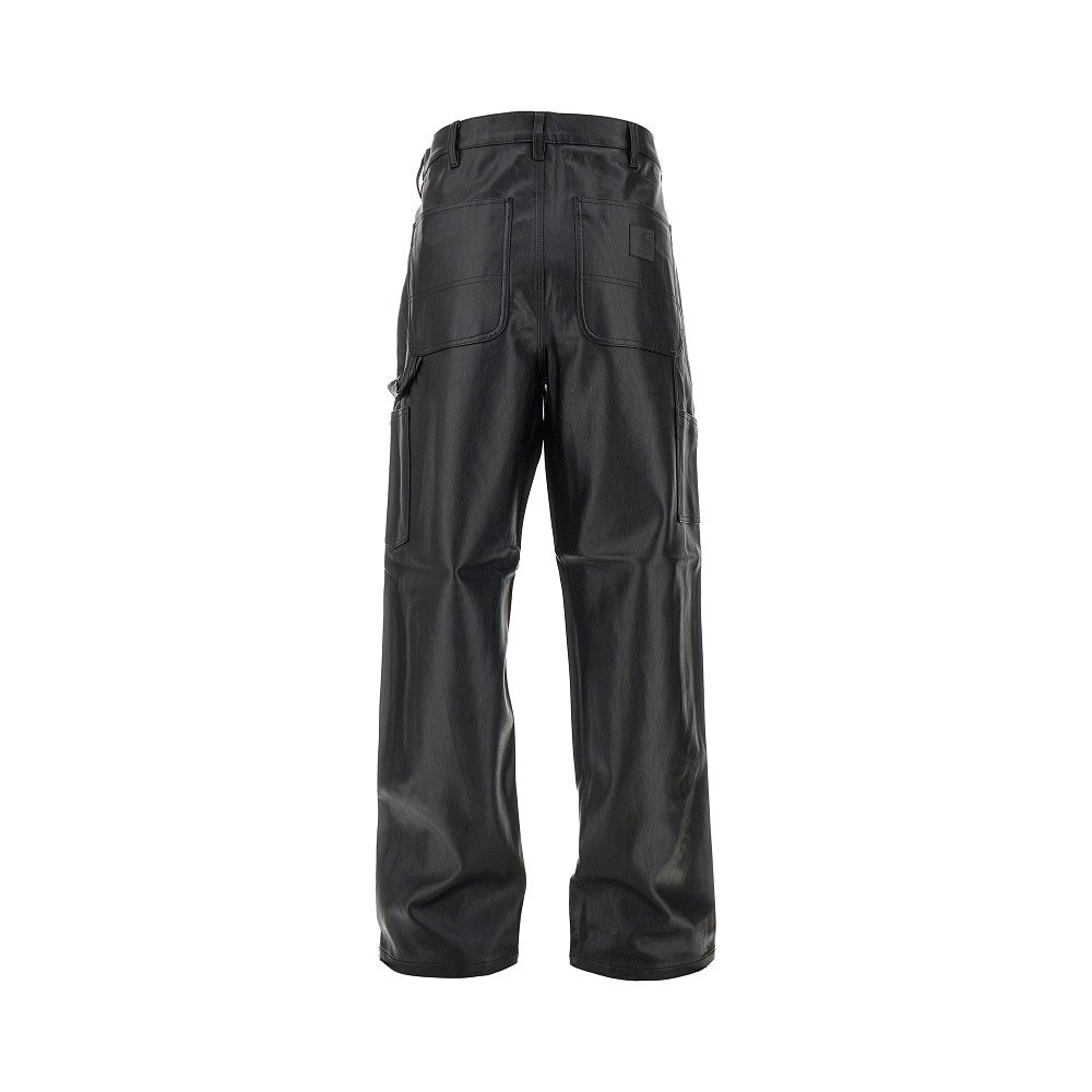 Faux leather 'Single Knee' pants