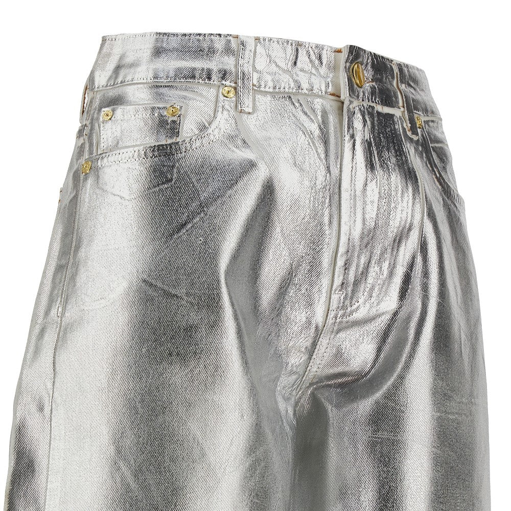 Jeans in denim metallizzato