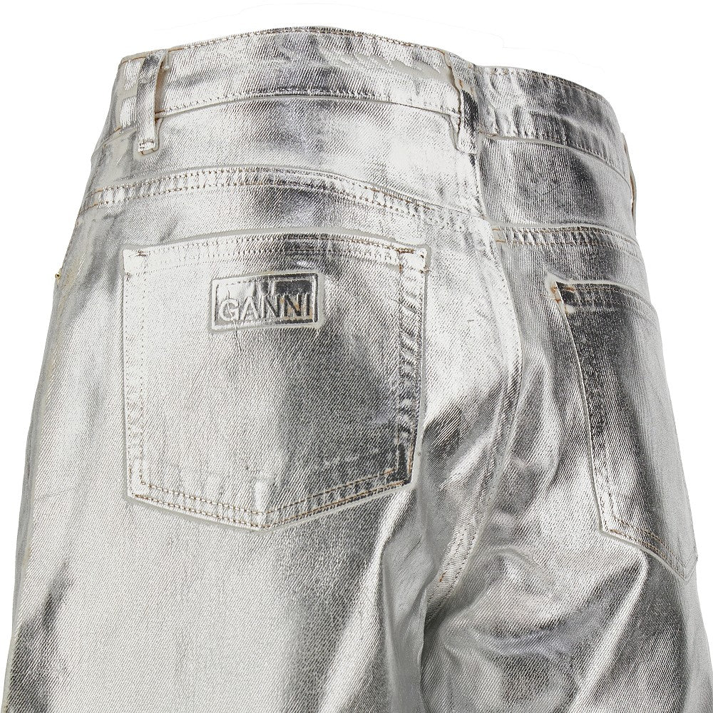 Jeans in denim metallizzato