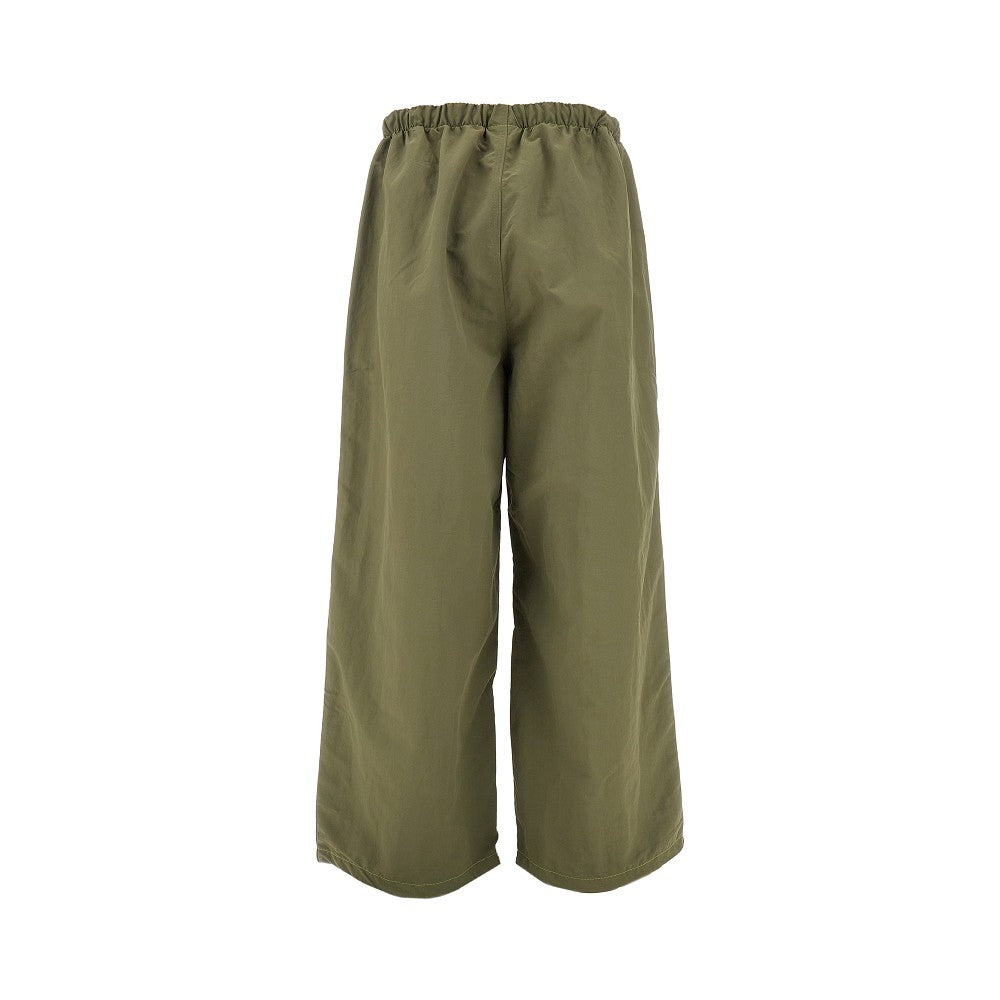 Technical canvas parachute pants