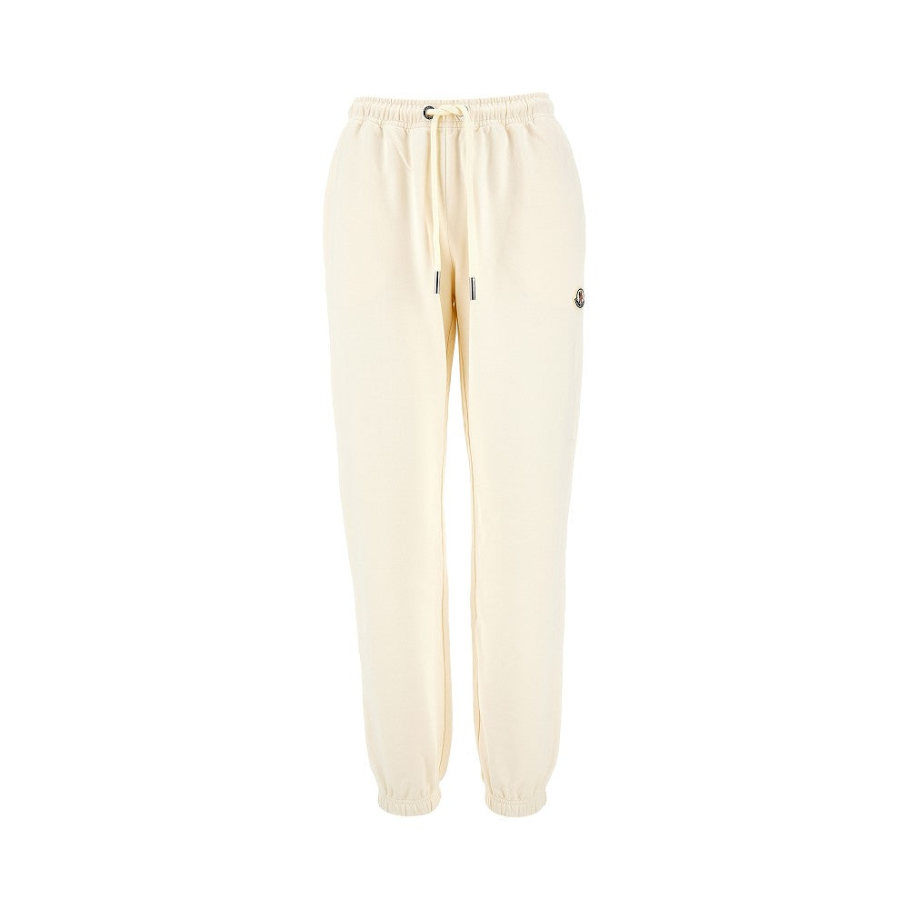 Logo patch cotton sweatpants