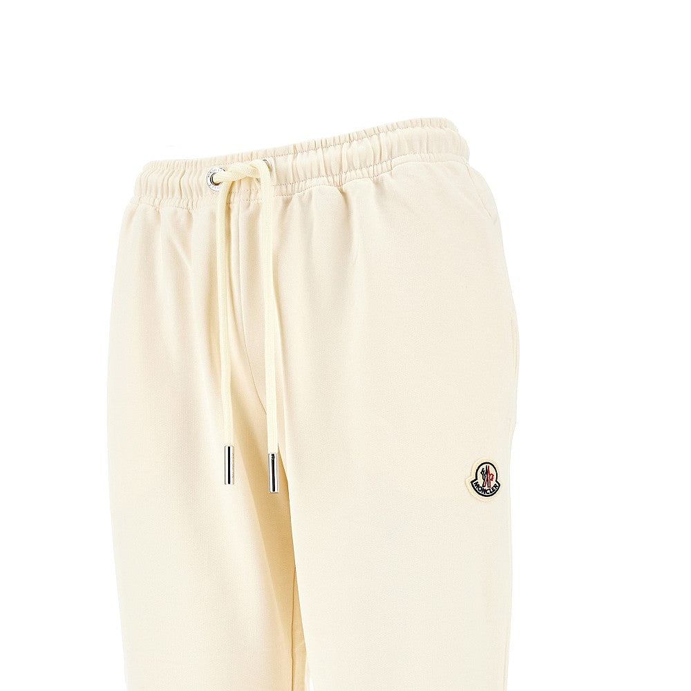 Logo patch cotton sweatpants