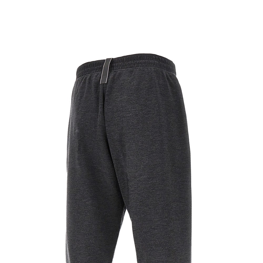 Wool knit jogging pants