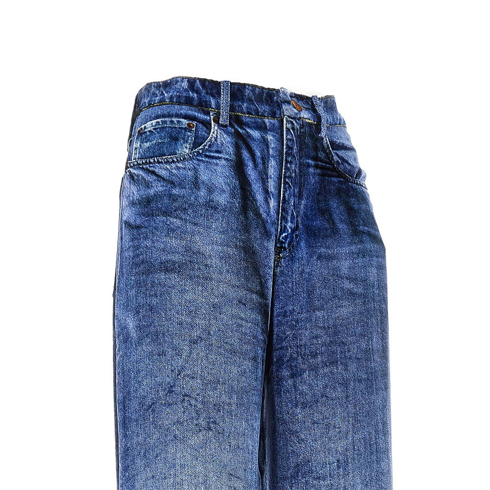 Pantalone in velluto effetto denim