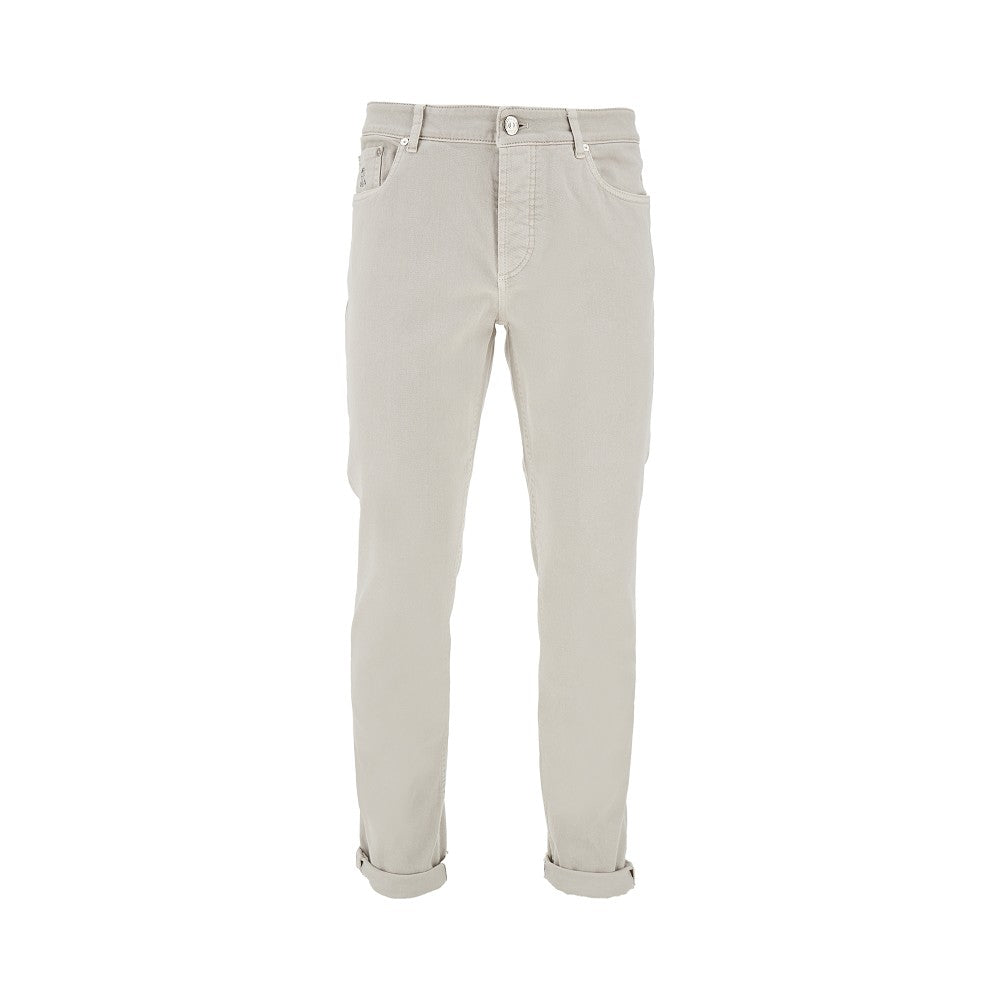 Pantalone in denim tinto in capo