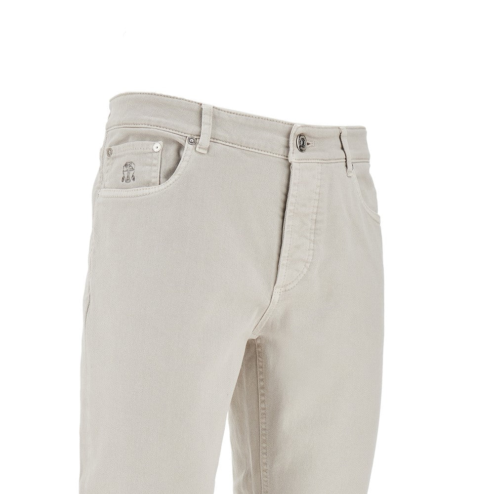 Pantalone in denim tinto in capo