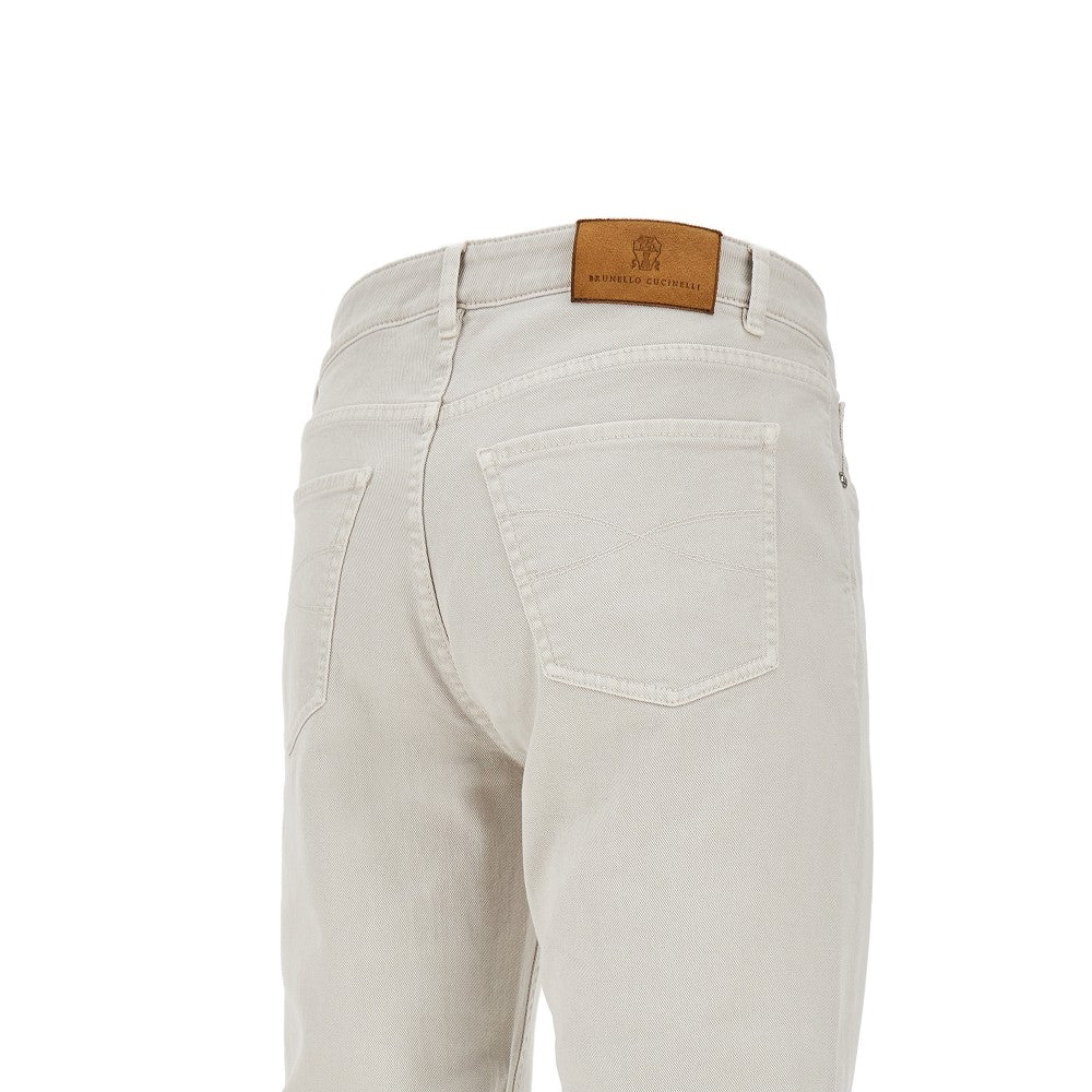 Pantalone in denim tinto in capo
