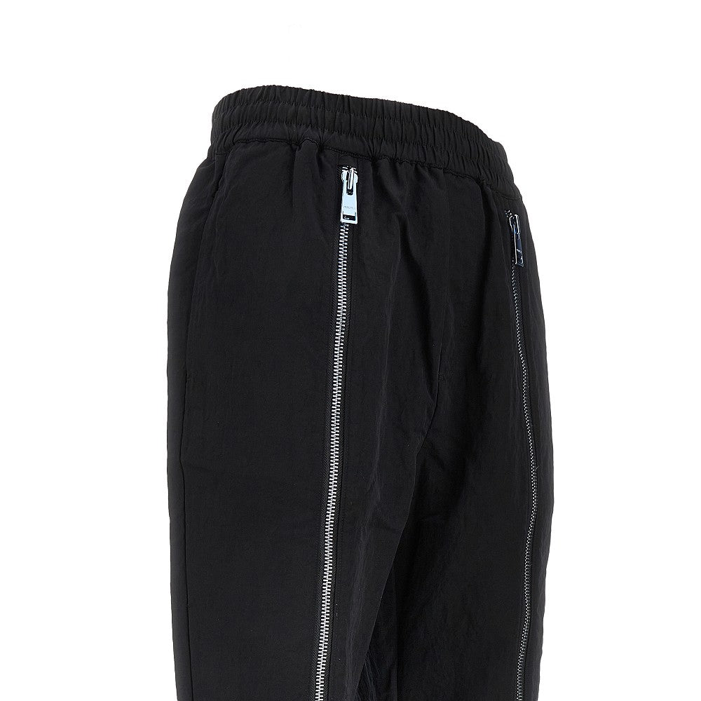 Satin nylon bootcut track pants