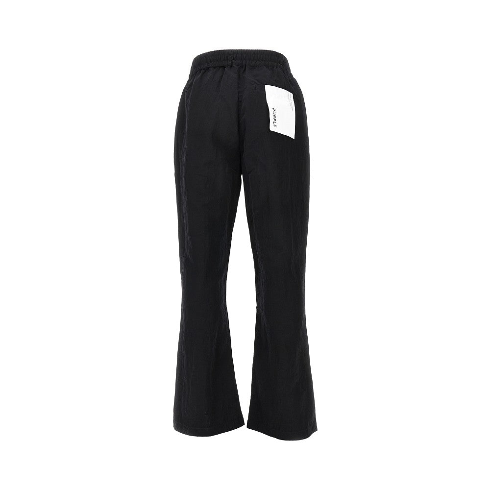 Satin nylon bootcut track pants