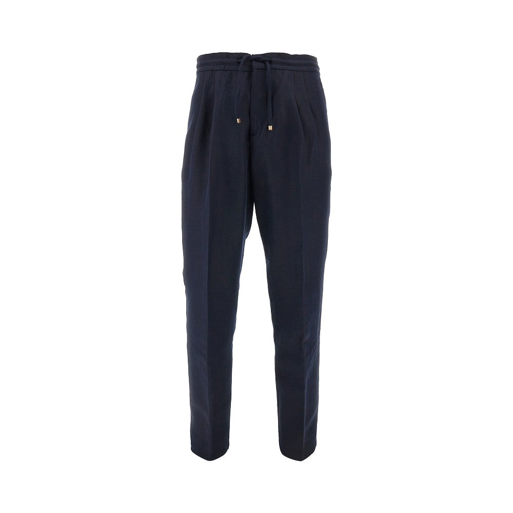 Pantalone in gabardina con coulisse