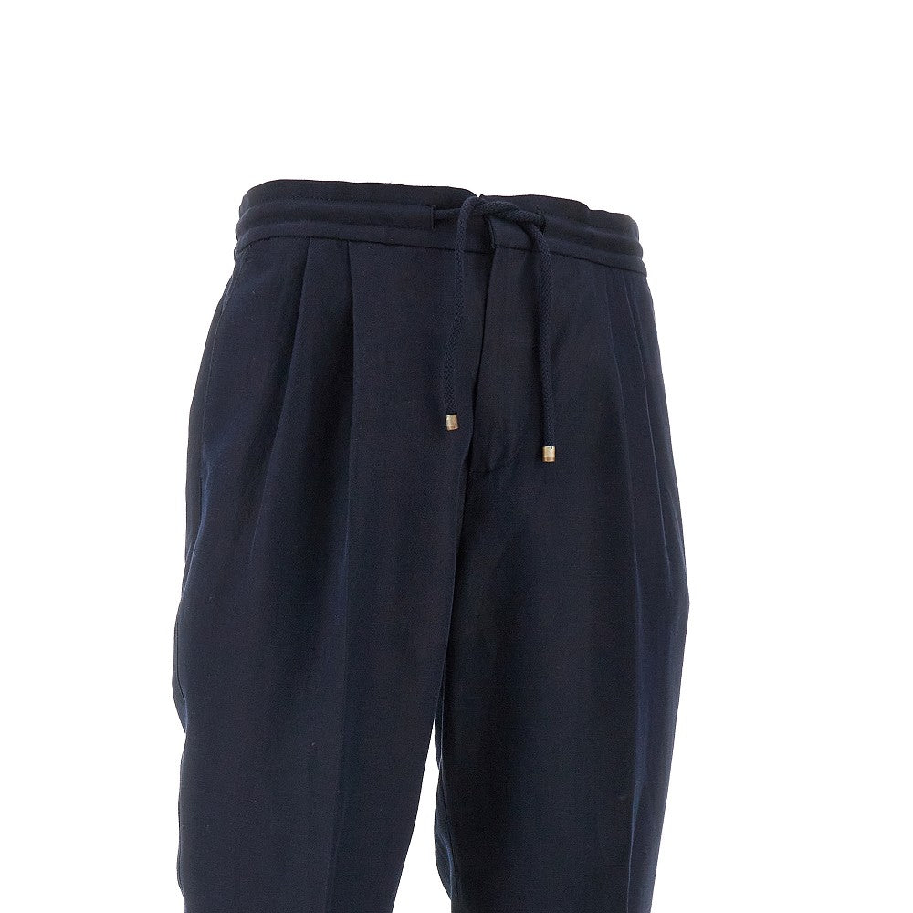 Pantalone in gabardina con coulisse