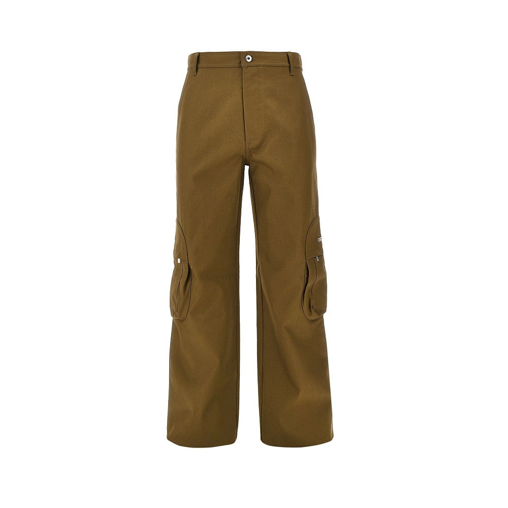 Pantalone cargo in gabardine
