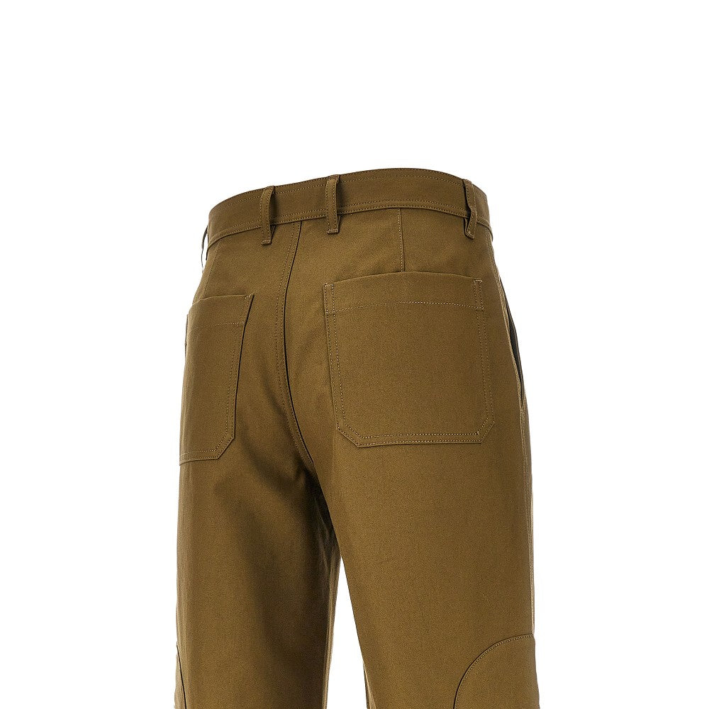 Pantalone cargo in gabardine