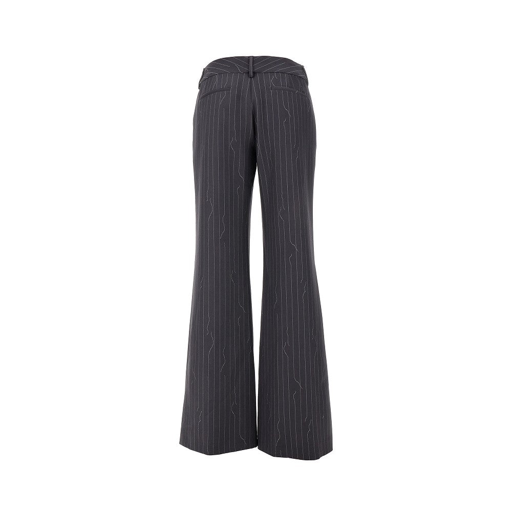 Pinstriped wide leg pants
