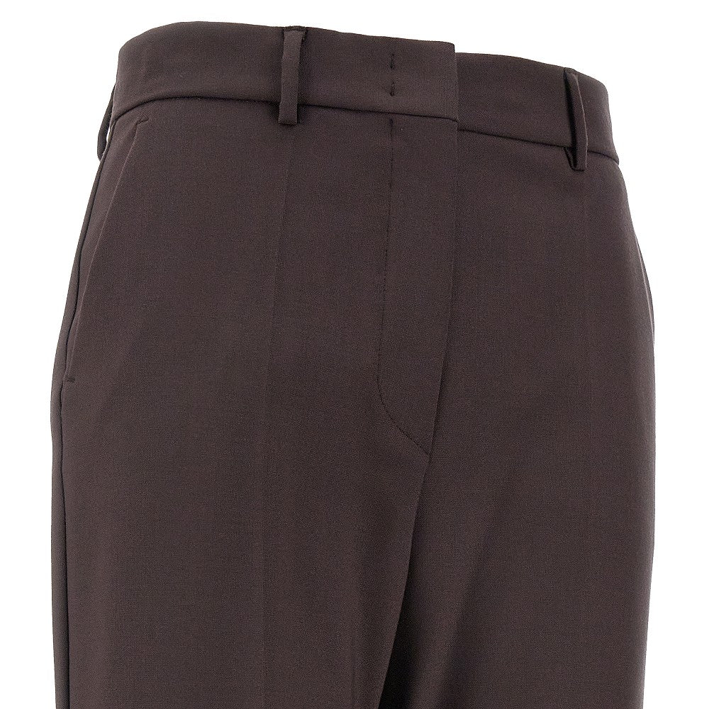 Pantalone sartoriale svasato in pura lana