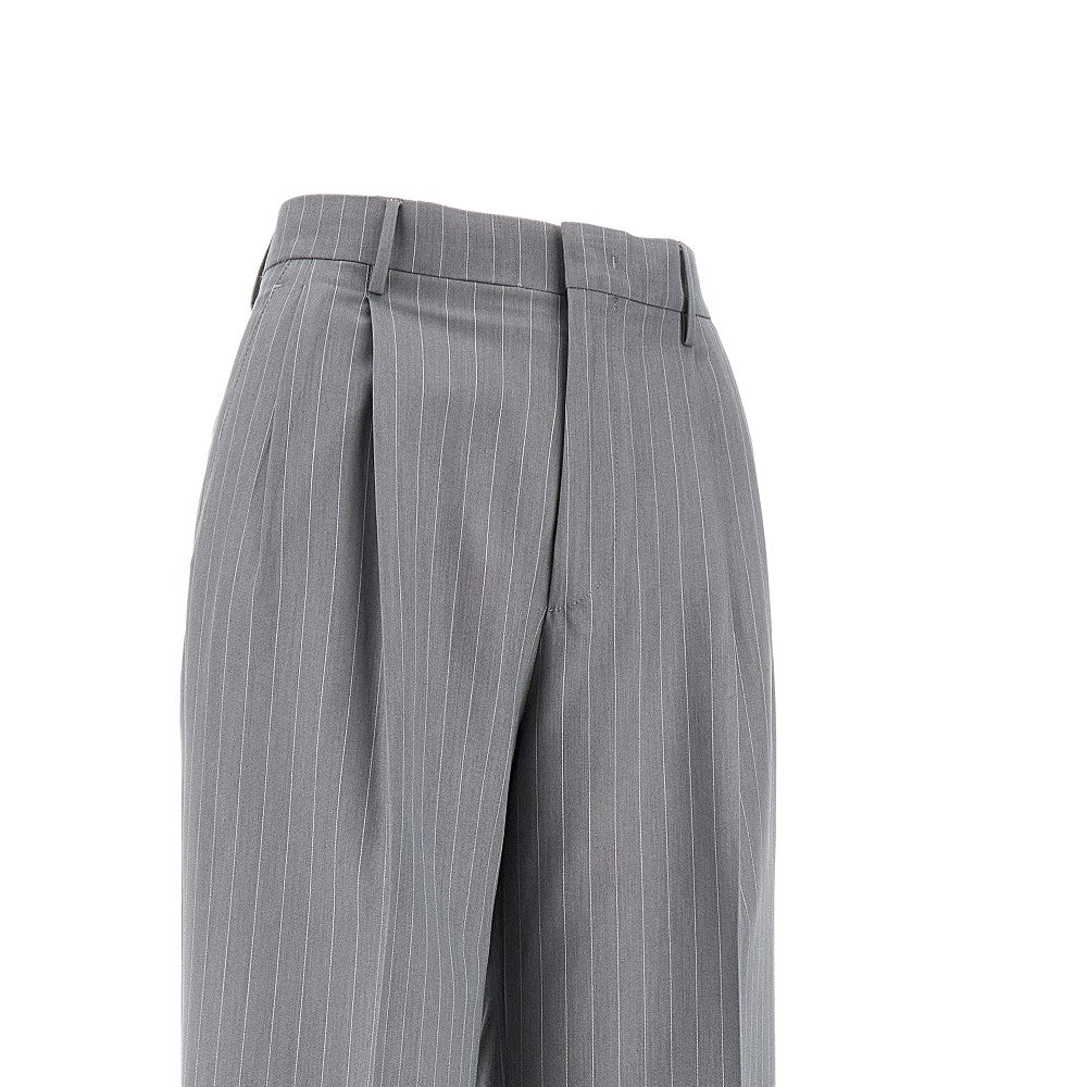 Pantalone gessato con pince