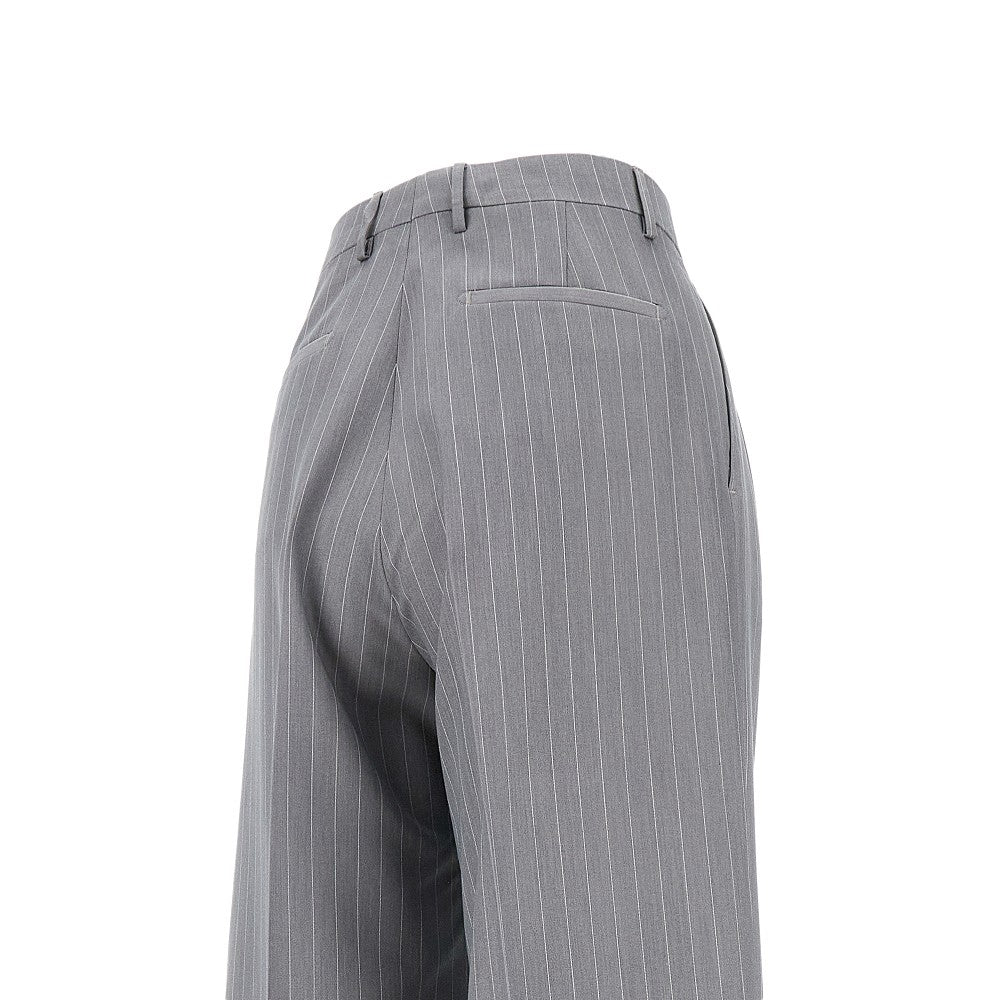 Pantalone gessato con pince