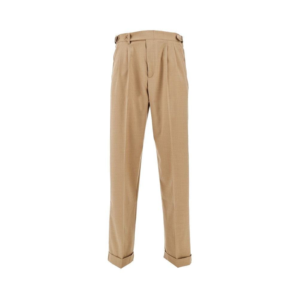 Pantalone con pinces in misto lana
