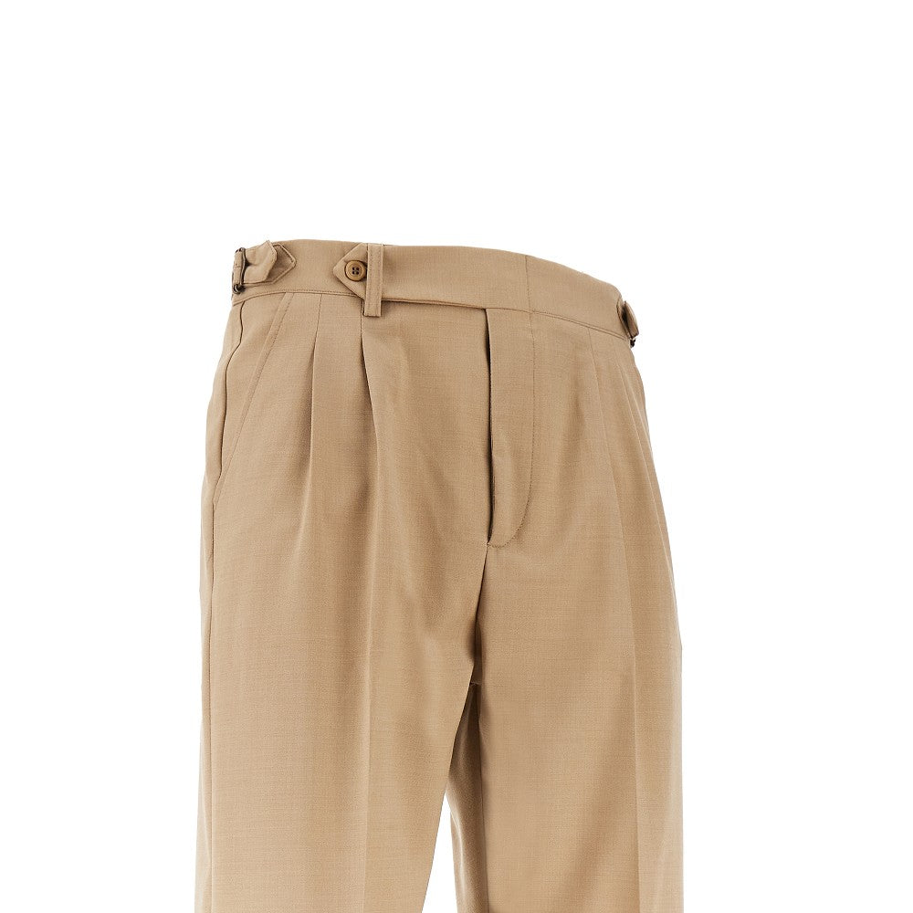 Pantalone con pinces in misto lana