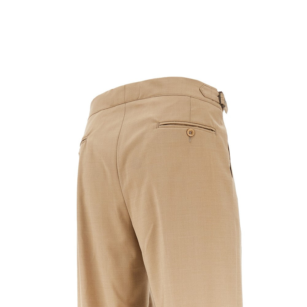 Pantalone con pinces in misto lana