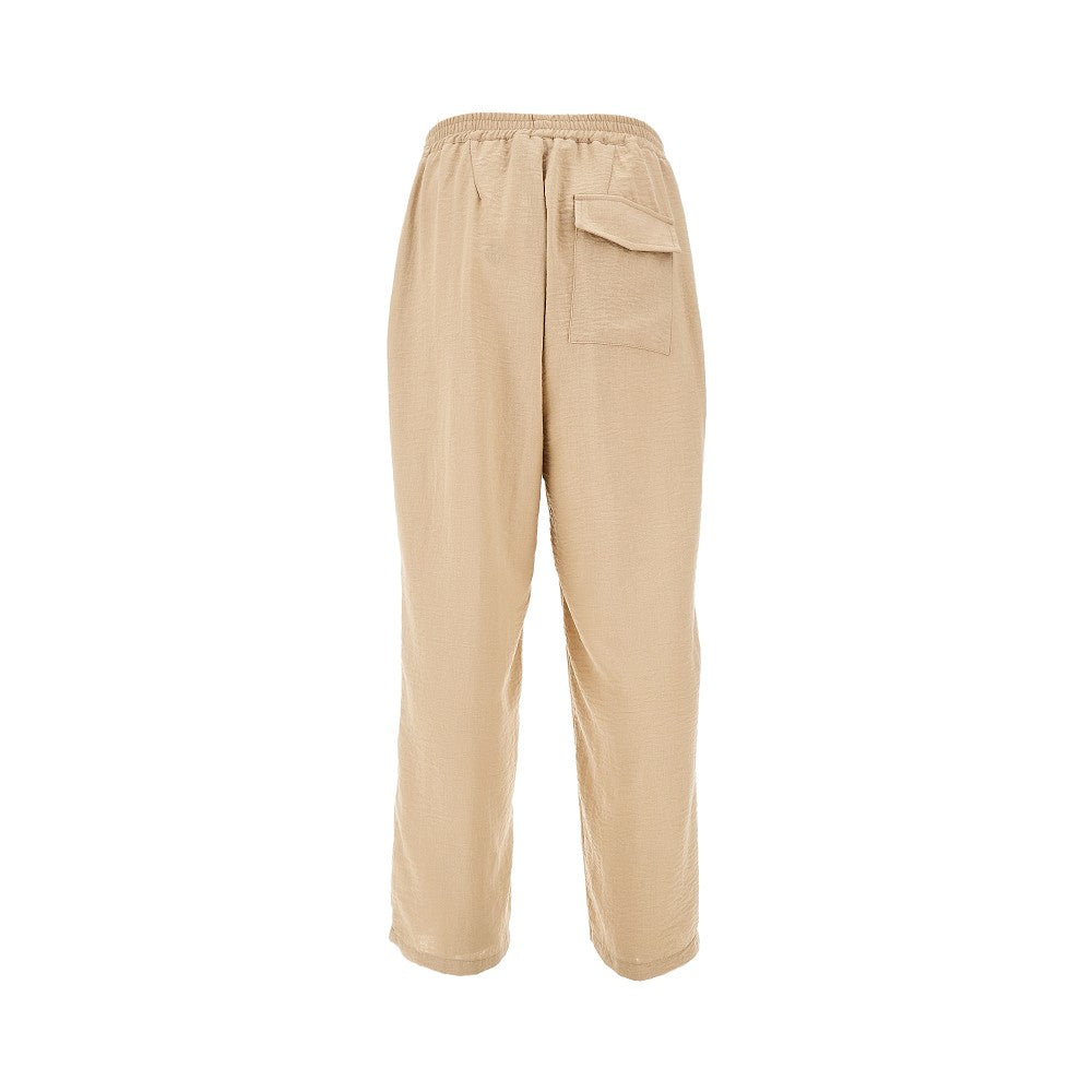 Pantalone in tela con vita elasticizzata