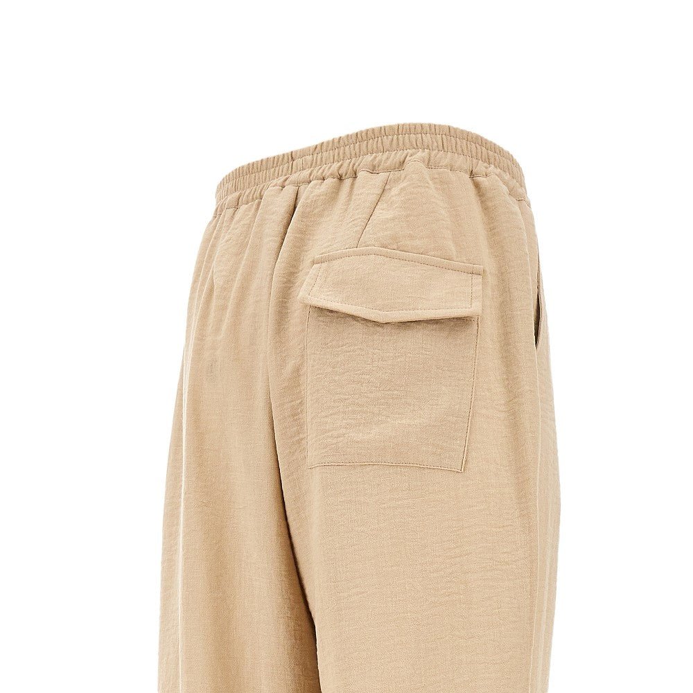 Pantalone in tela con vita elasticizzata