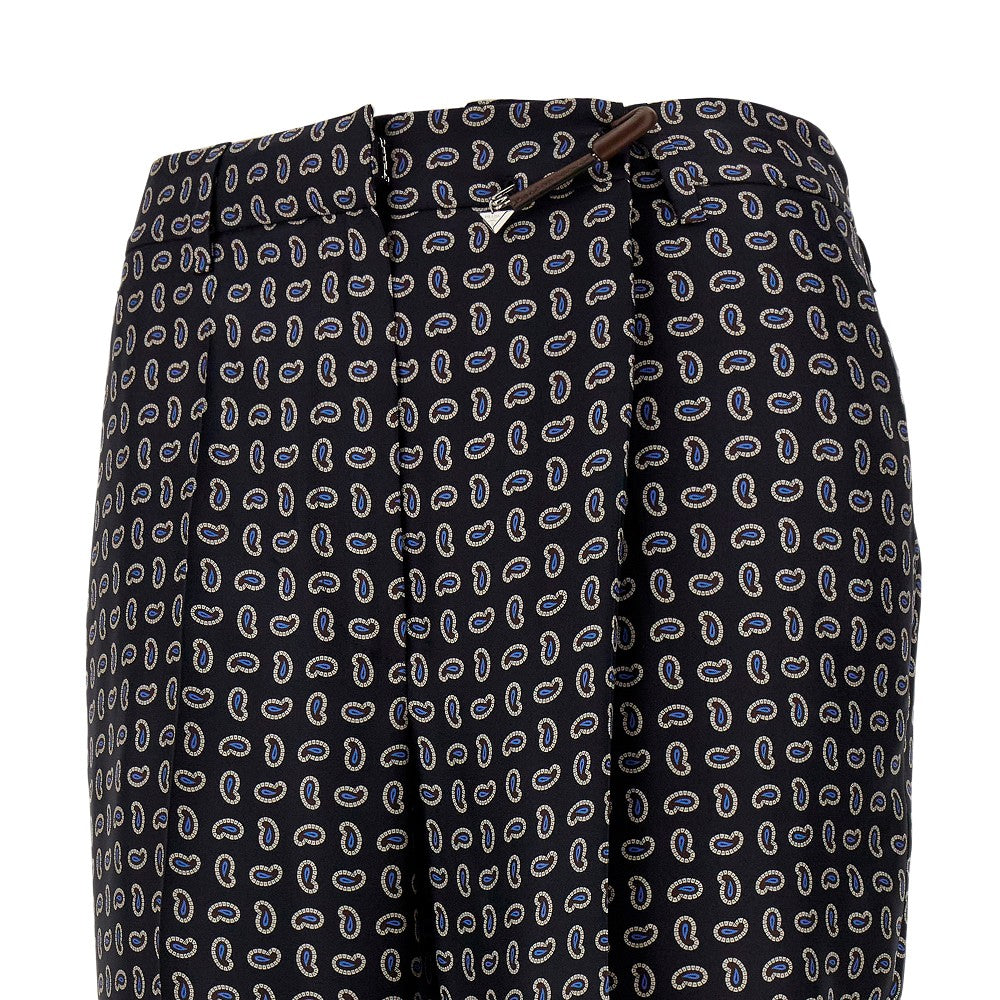 Pantalone in seta stampa Paisley