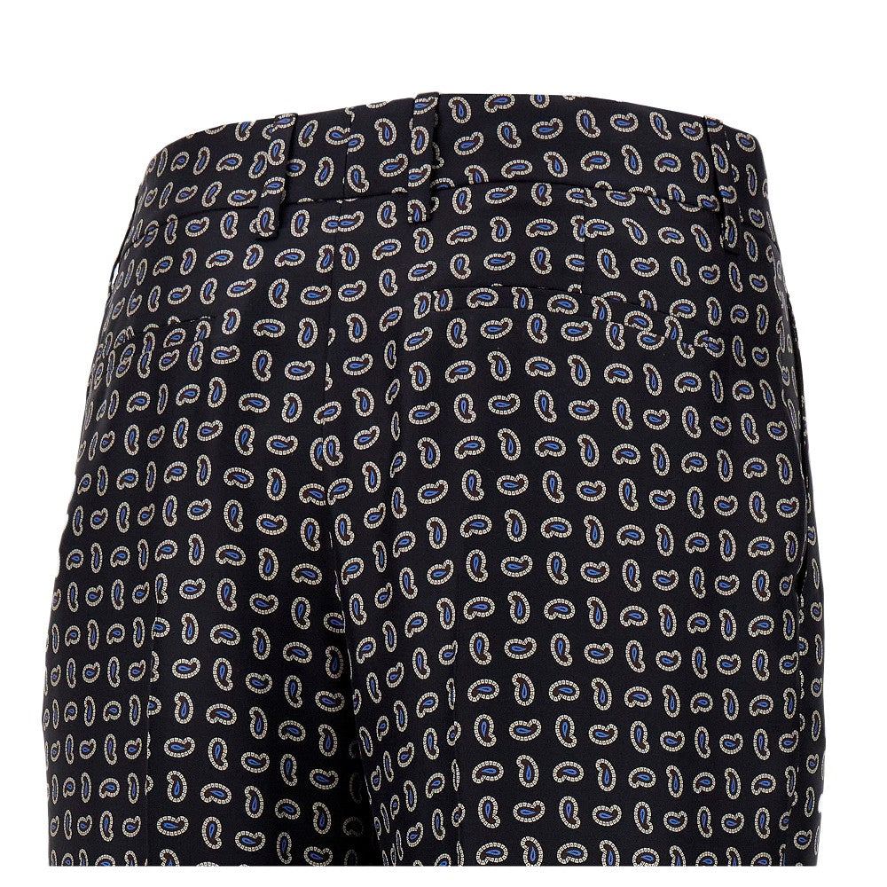 Pantalone in seta stampa Paisley